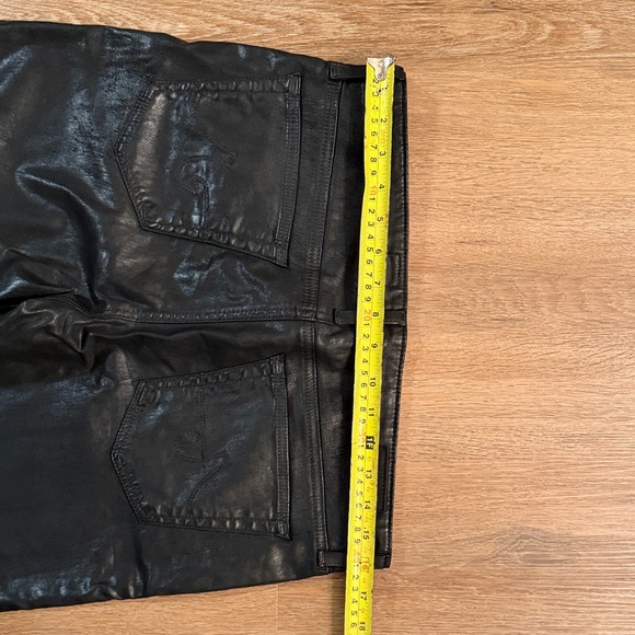 AG Adriano Goldschmied Black Leather Look Skinny Jeans - Picture 11 of 11